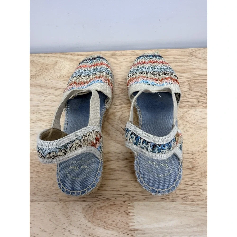 Toni Pons Espadrille Wedge Sandal Womens 40 Multicolor Woven Slingback Spain #23